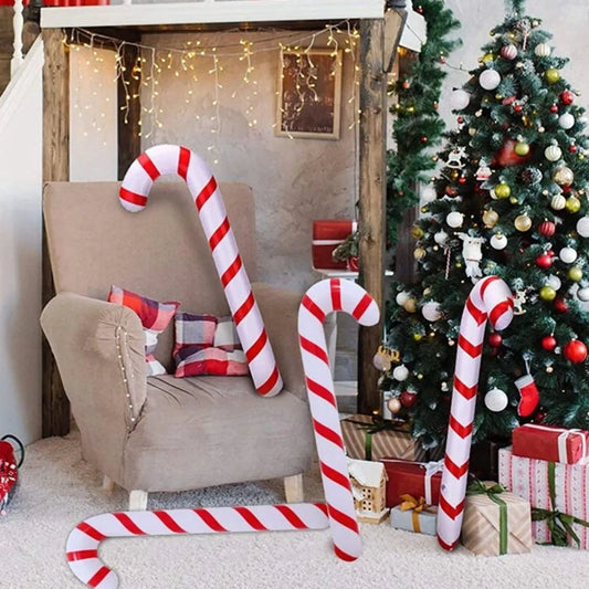 Inflatable Christmas Candy Cane Stick Balloons