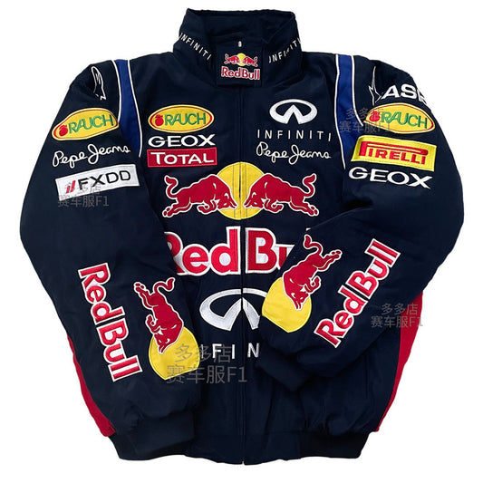 Racing Suit Red Bull Racing Casual Jacket Motorcycle Riding Motorcycle Suit Retro Full Embroidered Jacket Cotton Lexus