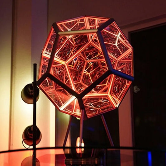 Christmas Decor Night Lights Creative Cool Infinite Dodecahedron Creative Cool Color Art Lights Dream Star Lights Birthday Gifts