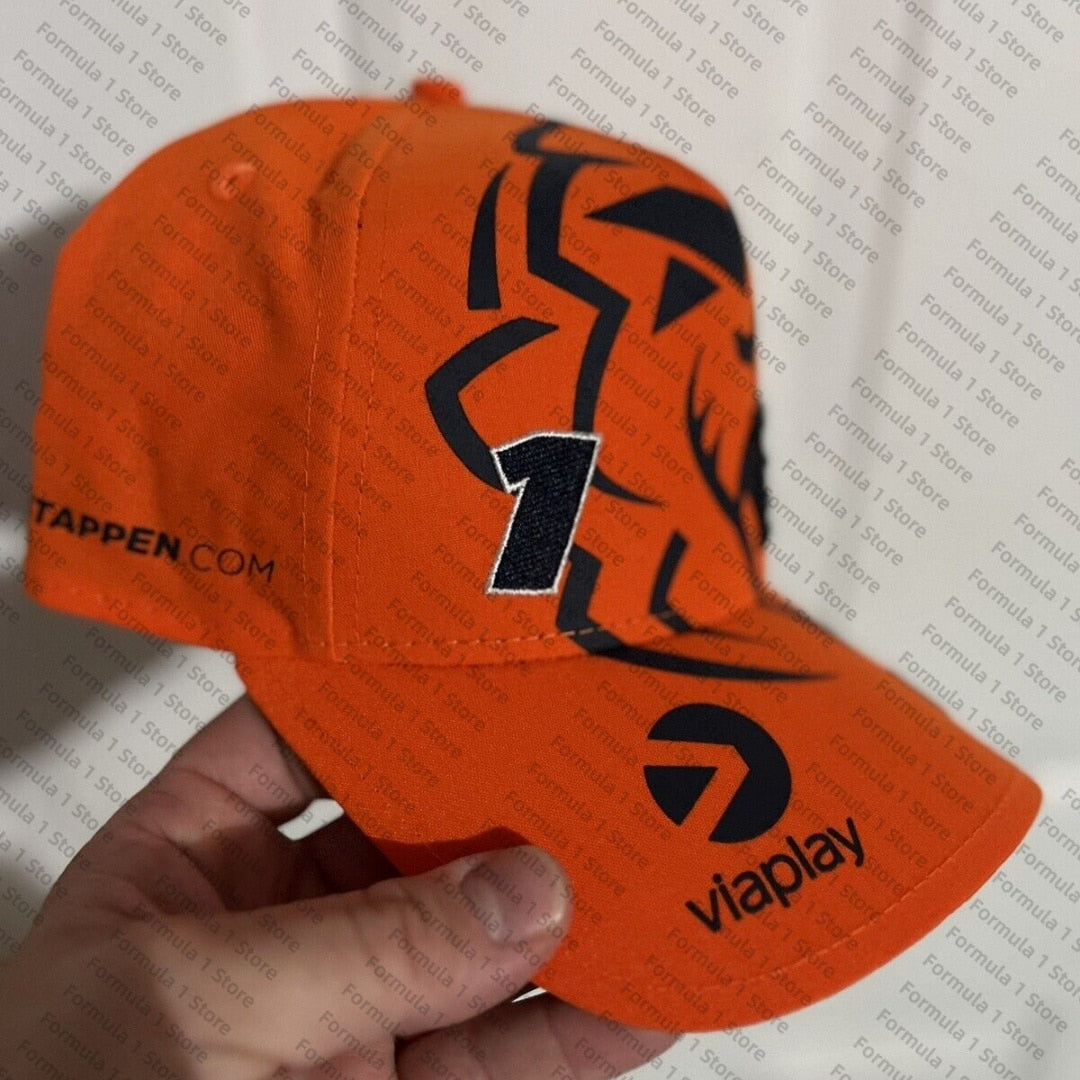 High Quality Official Website Red Color Bull Racing Team F1 Orange Lion Driver Cap 2023 Max Verstapen Cap Hat Formula 1 Sun Hat