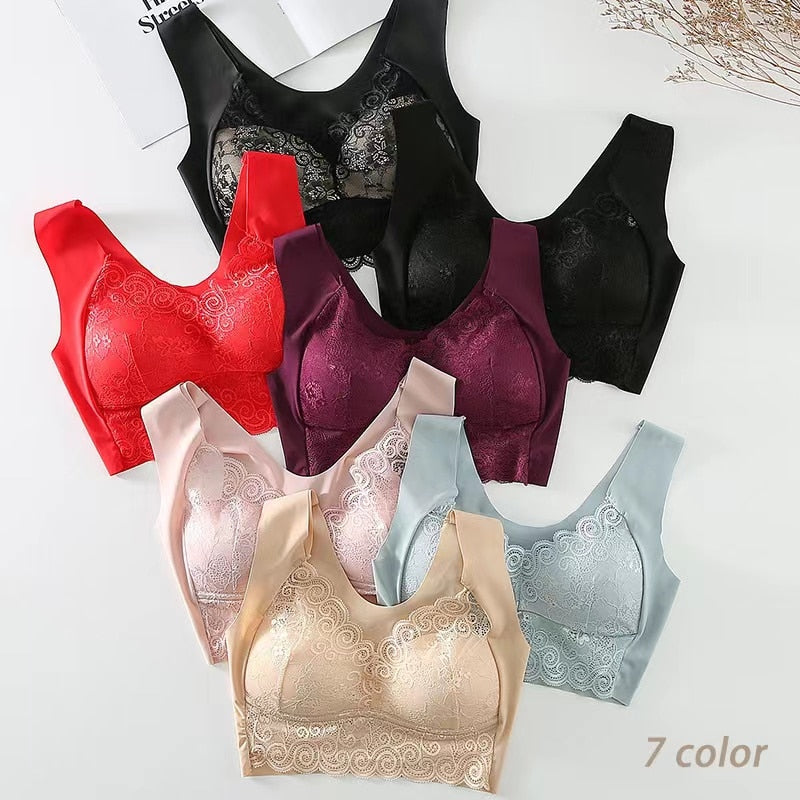 Seamless Large Size Underwear Women's Small Breasts Gather No Steel Ring On The Collection Auxiliary Breast Anti-sagging Bra