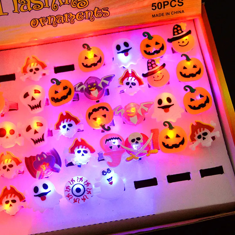 LED Light Halloween/Christmas Rings Glowing