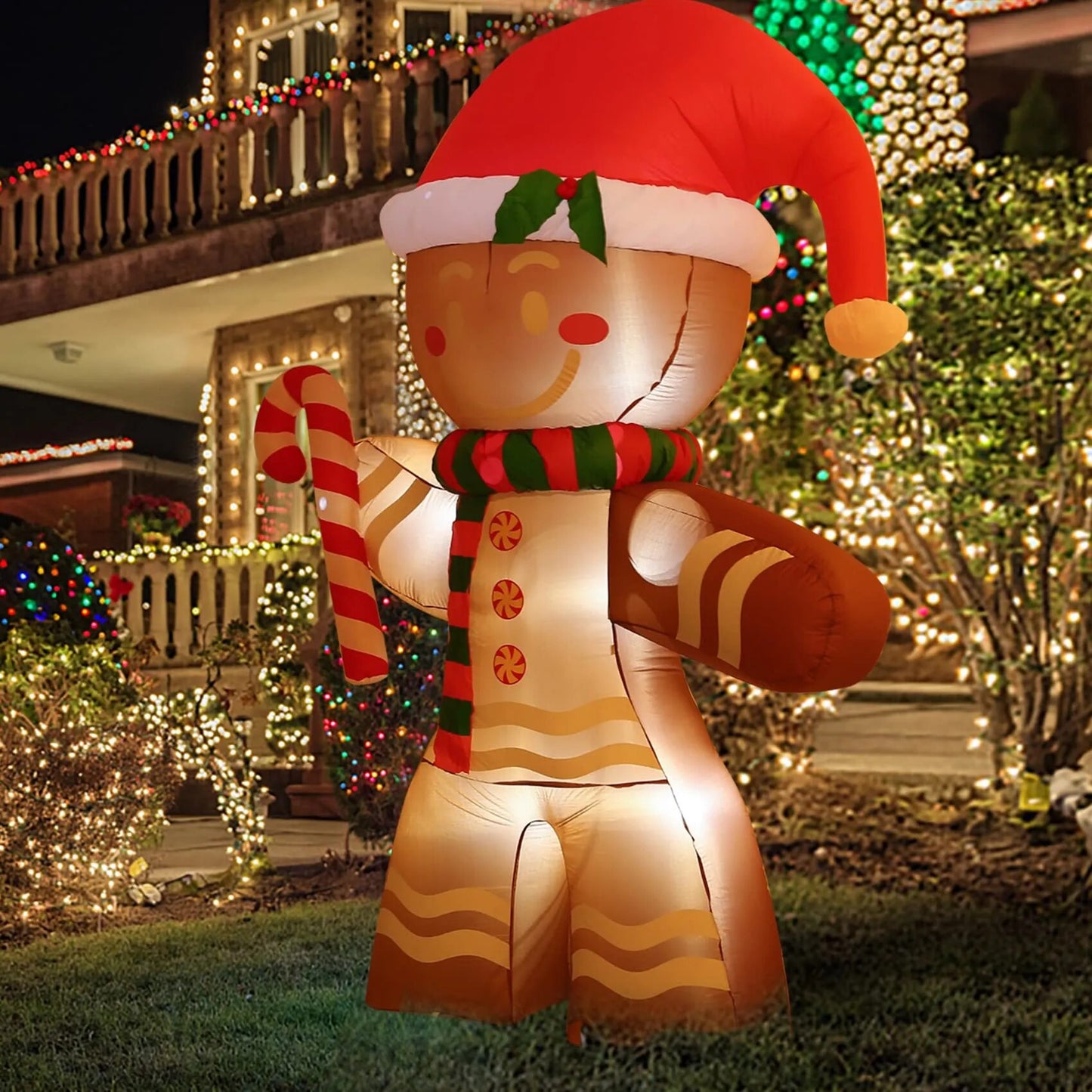 Christmas 2.2m Gingerbread Man with Built-in LED