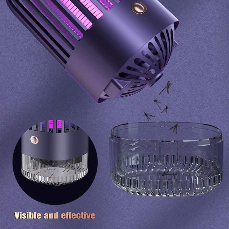 Mosquito Killer Lamp Mute Electric Insect Trap USB Recharg Fly Bug Zapper Radiationless Mosquito Repellent For Bedroom Outdoor