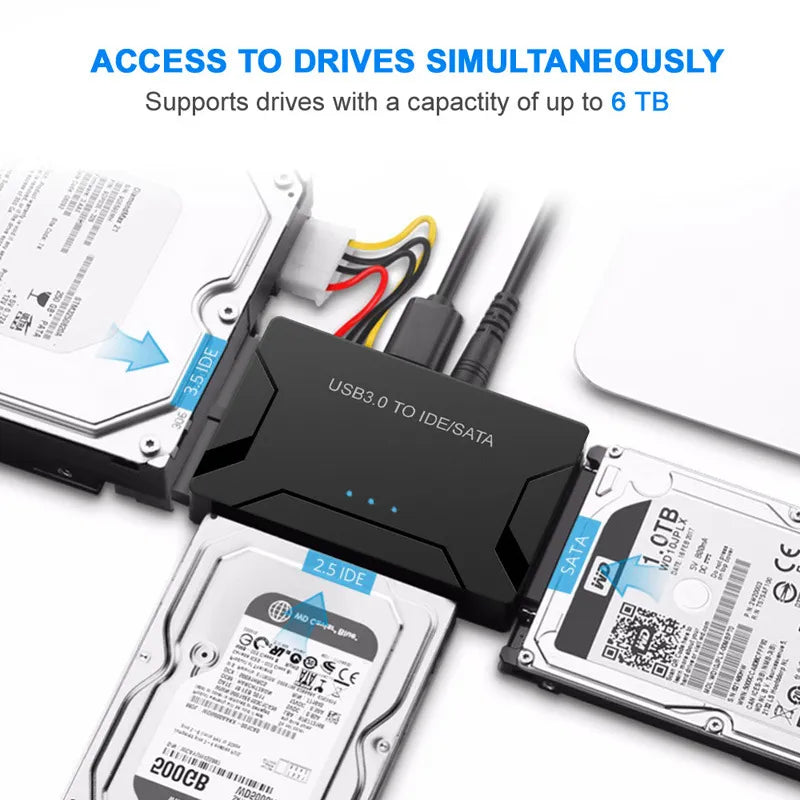 USB 3.0 To SATA IDE 3 Cable Sata To USB Adapter Support 2.5/3.5 Inch External SSD HDD Converter Cable USB 3.0 Hard Drive