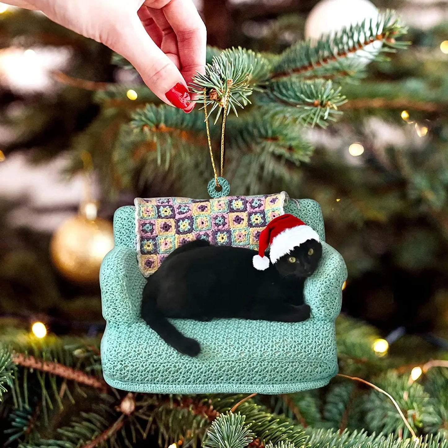 Cat Ornament Christmas Tree Hanging