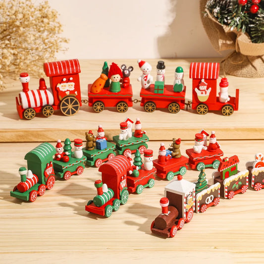 Wooden/Plastic Train Christmas Ornament Merry Christmas