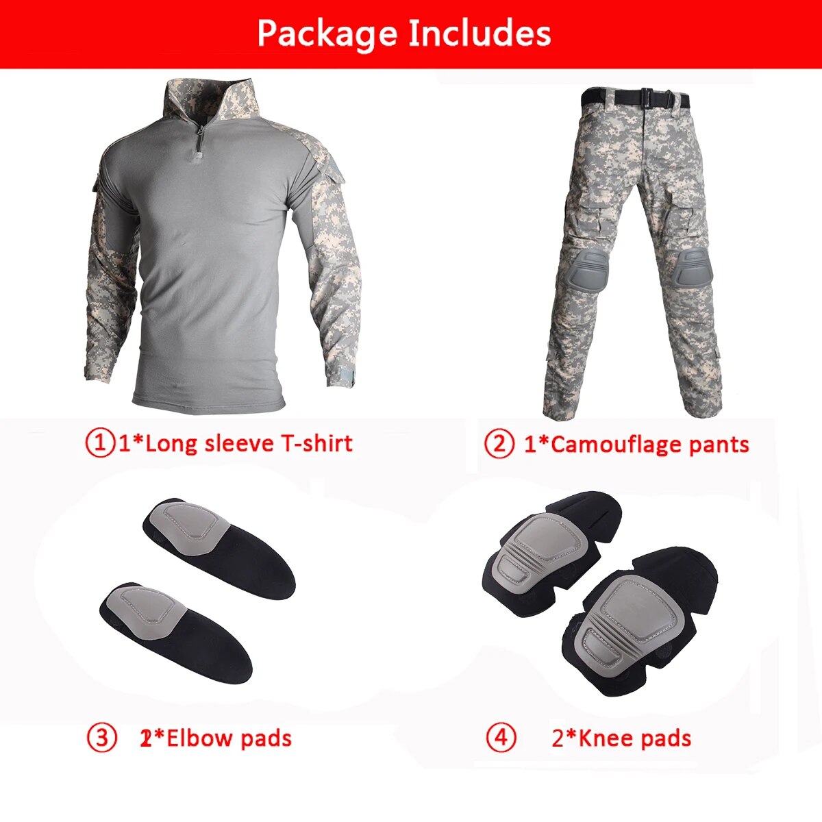 Tactical Military Uniform Airsoft Clothes Suits Training Suit Camouflage Hunting Shirts Pants Paintball Sets Military Pant Men