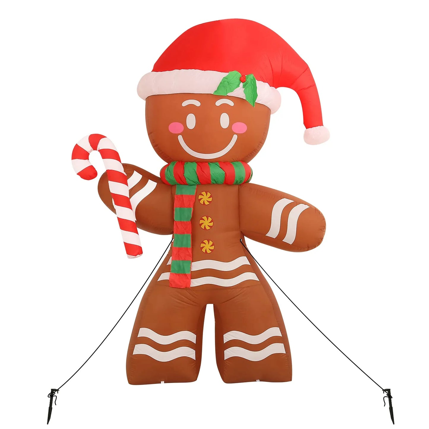 Christmas 2.2m Gingerbread Man with Built-in LED