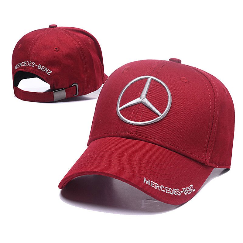 Adjustable Shade Outdoor Baseball Cap Solid Color Leisure Sun Protection Summer Adult Hat for Mercedes Benz Logo W204 W205 W212