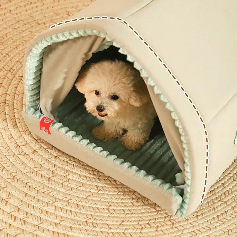 Dog Bed Cozy Cave Washable Cat Tent House With Soft Cushion Warm Funny For Small Medium Baby Pet Accessories Beds And Furniture