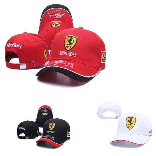 Car Hat For Ferrari Hip Hop Baseball Cap F1 Racing Female Gift Hat Household Duck Tongue Hat Golf Hat Male