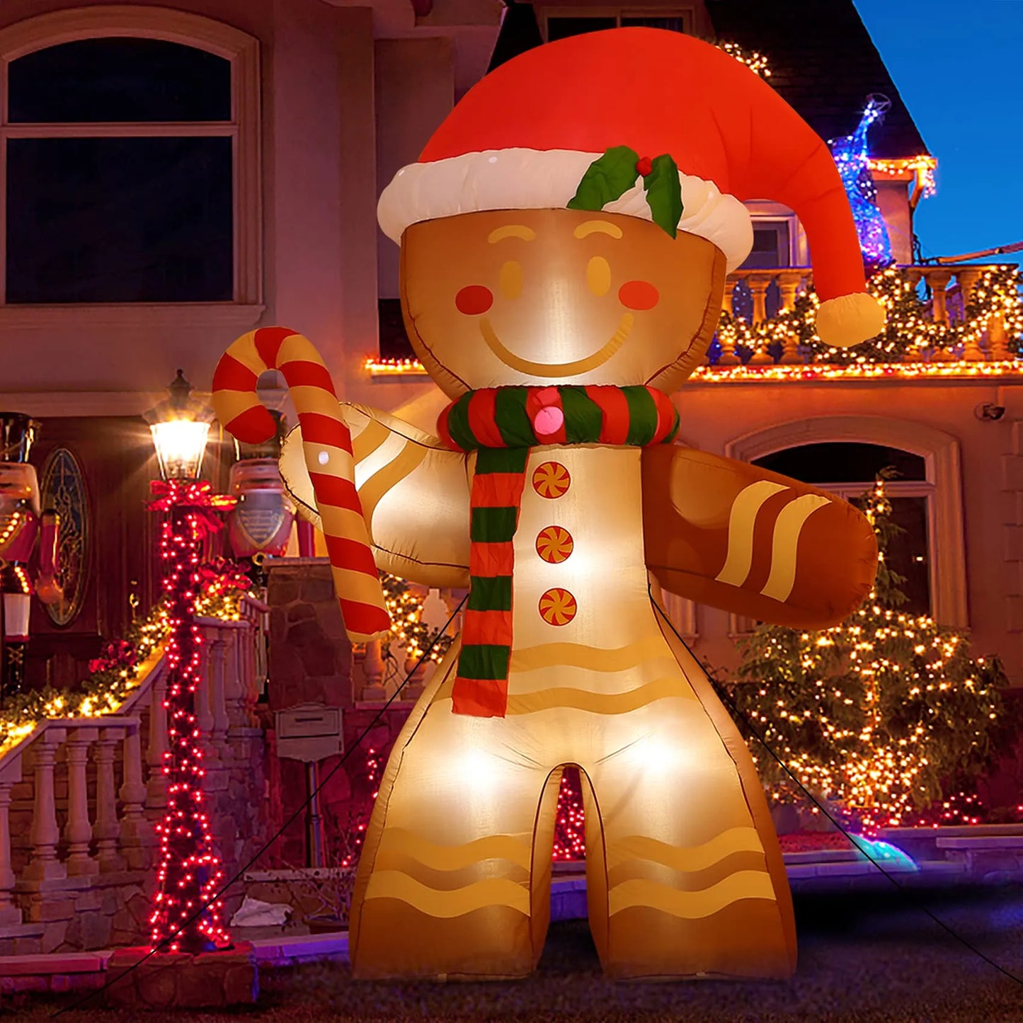 Christmas 2.2m Gingerbread Man with Built-in LED