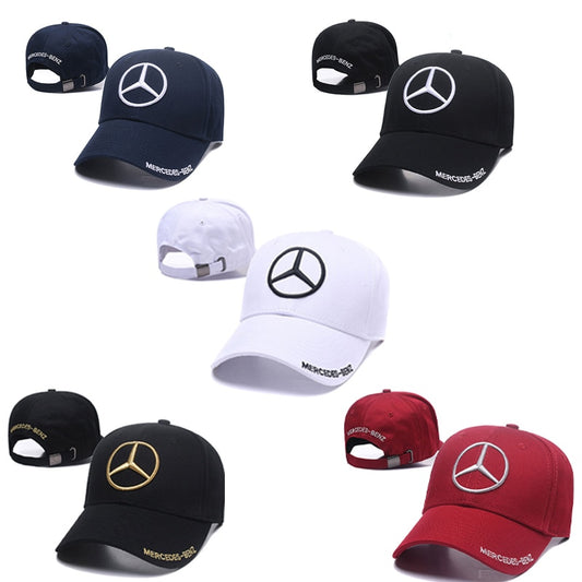 Adjustable Shade Outdoor Baseball Cap Solid Color Leisure Sun Protection Summer Adult Hat for Mercedes Benz Logo W204 W205 W212