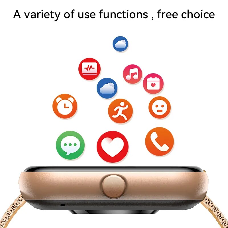 LIGE Smart Watch Woman Bluetooth Call AI Voice Waterproof IP68 Bracelet Heart Rate Blood Pressure Tracker 2023 Smartwatch Ladies