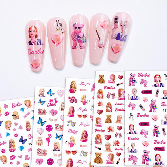 Diy Barbie Nail Stickers